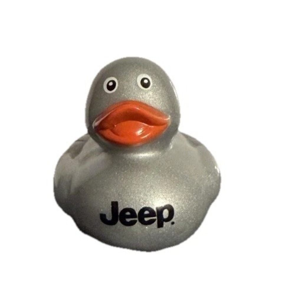 SILVER IT'S A JEEP THING COLLECTIBLE RUBBER DUCK APPROX. 2 in